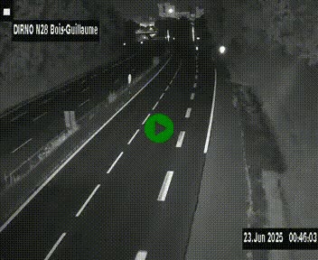 Webcam routière à hauteur de Bois-Guillaume en périphérie de Rouen. Vue orientée vers Rouen
