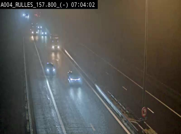 Webcam à Marbehan sur l'E411 à hauteur de la sortie 28a Rulles. Vue orientée vers Bruxelles