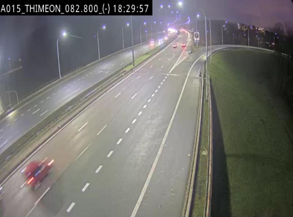 Caméra trafic Belgique - Thiméon - E42, jonction avec A54 (E420) direction La Louvière/Charleroi - BK 82.82
