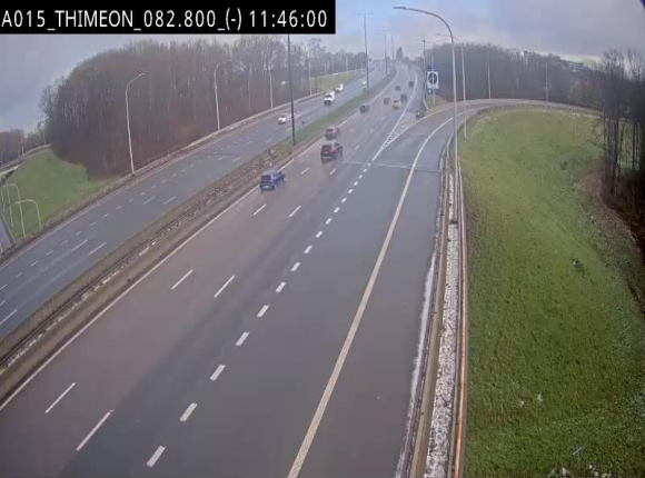Caméra trafic Belgique - Thiméon - E42, jonction avec A54 (E420) direction La Louvière/Charleroi - BK 82.82