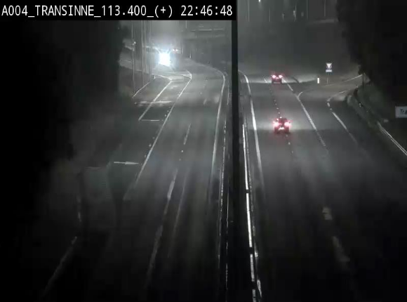 Webcam dans les Ardennes sur l'E411 à hauteur de Transinne. Vue orientée vers le sud de la Belgique