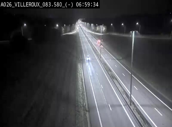 Webcam autoroute A26/E25 à hauteur de Vaux-sur-Sûre, à la jonction avec la N85 en direction de Liège - BK 83.6