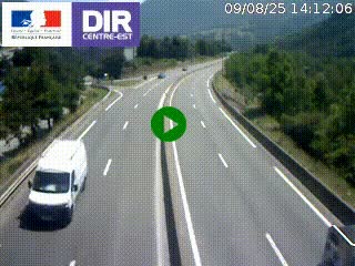 Caméra sur la Nationale 90 (N90) à La Léchère, en direction et à proximité d'Albertville