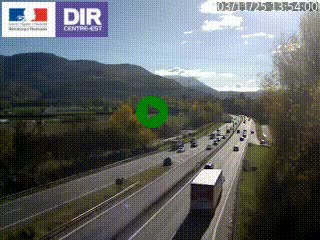 Caméra trafic à Meylan sur la Rocade-Sud de Grenoble en direction d'Aix-en-Provence