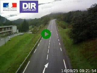 Web cam sur la N90 à Aime, en provenance de Bourg-Saint-Maurice et en direction d'Albertville