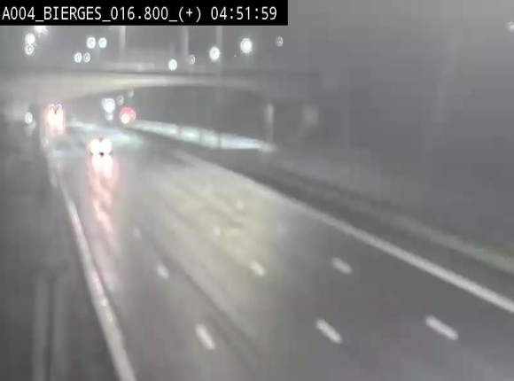 Webcam à Wavre, à hauteur de la sortie 5 Bierges. Vue orientée vers Namur