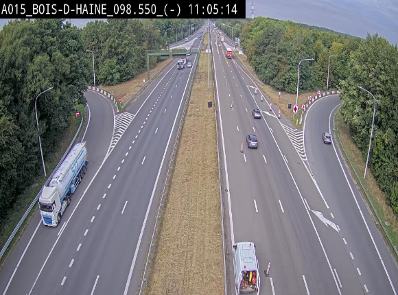 Webcam autoroute Belgique - Bois d'Haine - E42 - BK 98.6