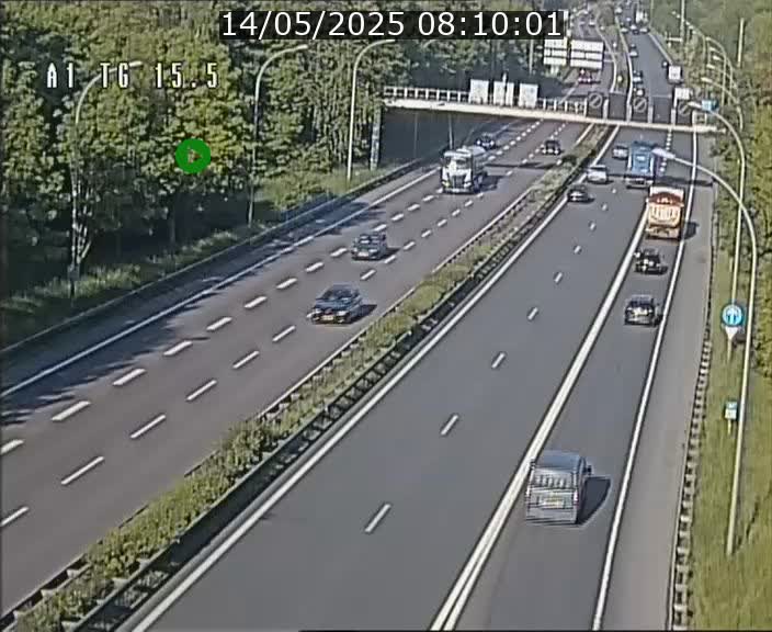 Traffic live webcam Luxembourg Munsbach - A1 direction Luxembourg - BK 15.5