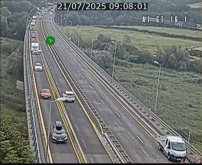 Traffic live webcam Luxembourg Niederanven - A1 direction Allemagne - BK 16.1