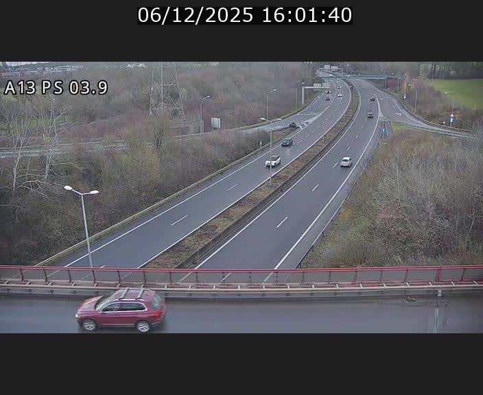Traffic live webcam Luxembourg Differdange - A13 direction Esch-sur-Alzette - BK 3.9