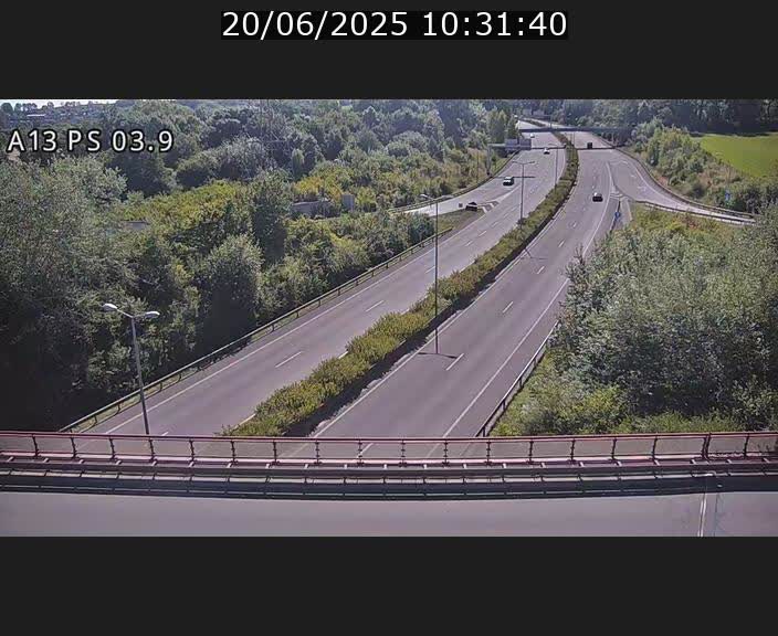 Traffic live webcam Luxembourg Differdange - A13 direction Esch-sur-Alzette - BK 3.9