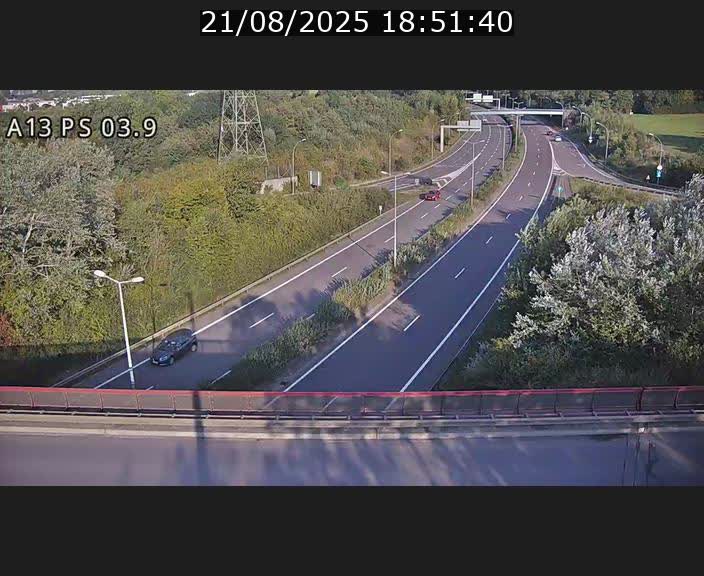 Traffic live webcam Luxembourg Differdange - A13 direction Esch-sur-Alzette - BK 3.9