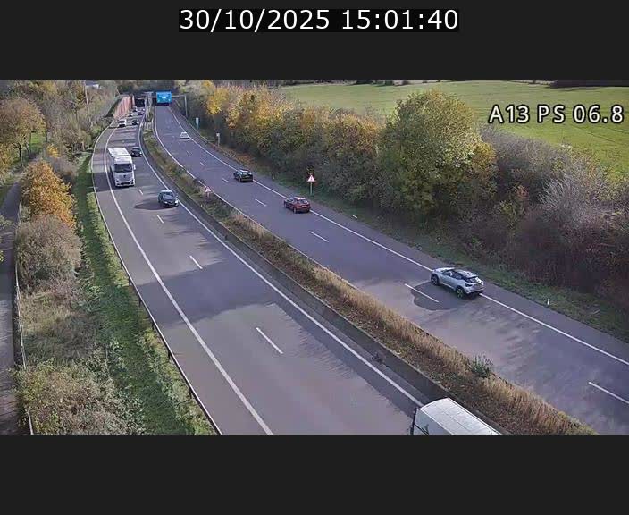 Traffic live webcam Luxembourg Ehlerange - A13 direction Esch-sur-Alzette - BK 6.8