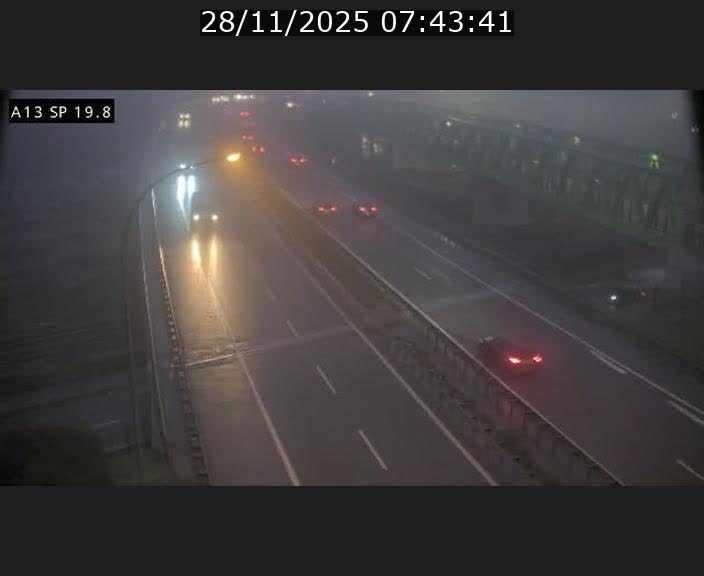 Traffic live webcam Luxembourg Croix de Bettembourg - A13 direction Esch-sur-Alzette - BK 19.8