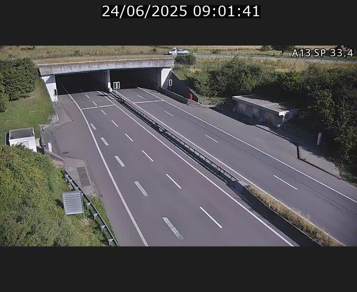 Webcam trafic sur A13 à hauteur d'Altwies en direction de Mondorf-les-bains et en provenance de l'Allemagne