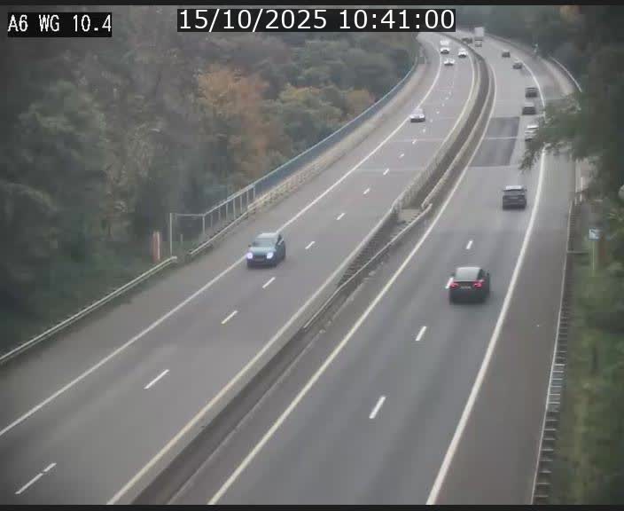 Traffic live webcam Luxembourg Mamer - A6 - BK 10.4 - direction Luxembourg/France/Allemagne