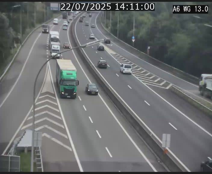 Traffic live webcam Luxembourg Mamer - A6 - BK 13 - direction Luxembourg/France/Allemagne