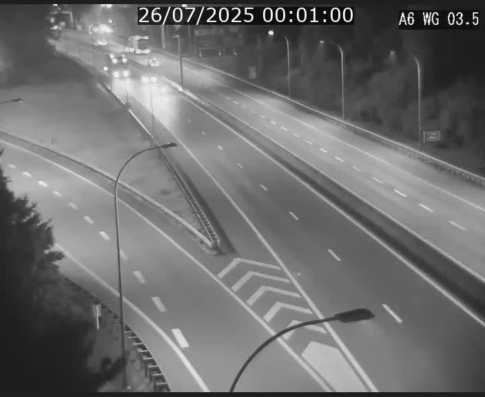 Traffic live webcam Luxembourg - Croix de Cessange - A6 - BK 3.5 - direction France/Allemagne