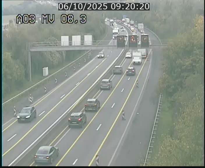 Webcam Autoroute après la Croix de Bettembourg en direction de Luxembourg sur l'A3