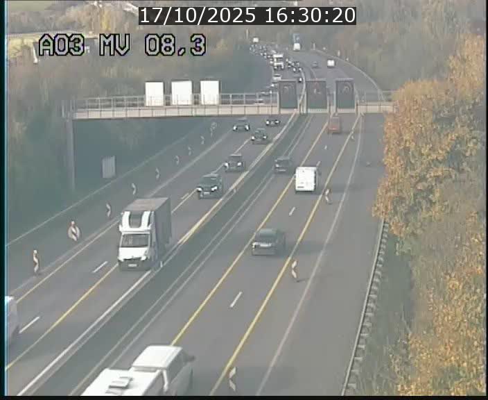 Webcam Autoroute après la Croix de Bettembourg en direction de Luxembourg sur l'A3