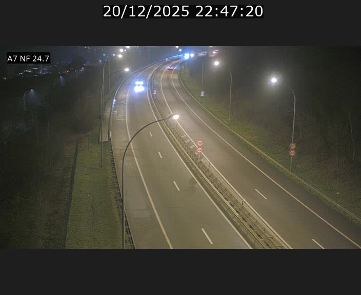 Caméra trafic Luxembourg - A7, Schieren direction Mersch