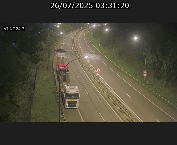 Caméra trafic Luxembourg - A7, Schieren direction Mersch