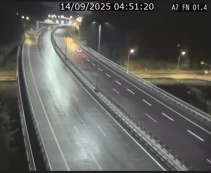 Caméra autoroute Luxembourg A7 - Tunnel Stafelter - direction Echangeur Grünewald