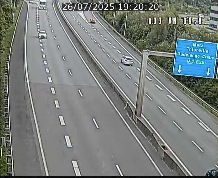 Webcam Autoroute à la Croix de Bettembourg - A3 - BK 9.9 - direction France