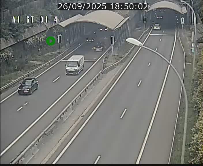 Traffic live webcam Luxembourg Hesperange - A1 direction Kirchberg - BK 1.4