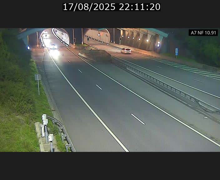Caméra trafic Luxembourg - A7, Tunnel Gousselerbierg, entrée sud, direction Mersch