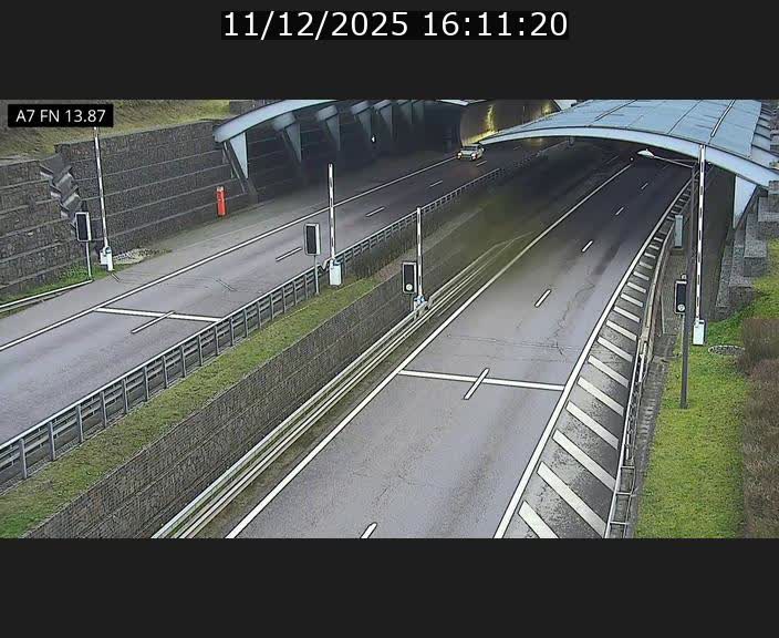 Caméra trafic Luxembourg - A7, Tunnel Gousselerbierg, entrée nord, direction Lorentzweiler