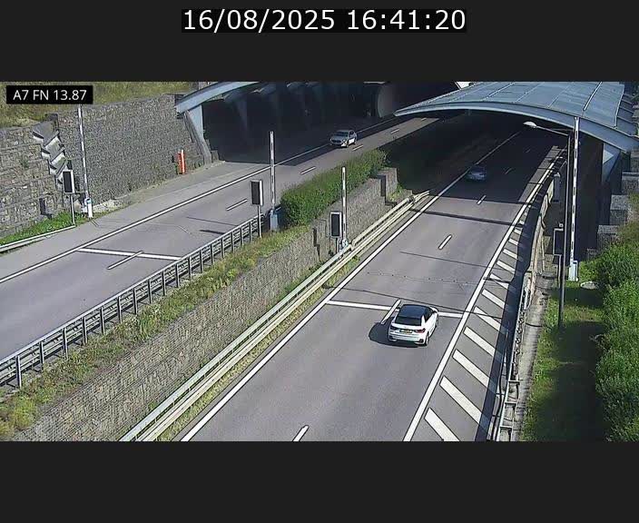 Caméra trafic Luxembourg - A7, Tunnel Gousselerbierg, entrée nord, direction Lorentzweiler
