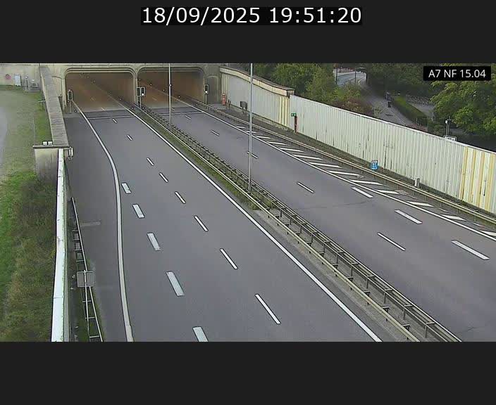 Caméra trafic Luxembourg - A7, Tunnel Mersch, entrée sud, direction Ettelbruck