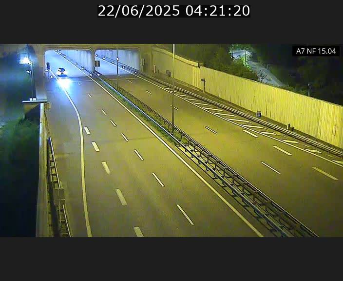 Caméra trafic Luxembourg - A7, Tunnel Mersch, entrée sud, direction Ettelbruck