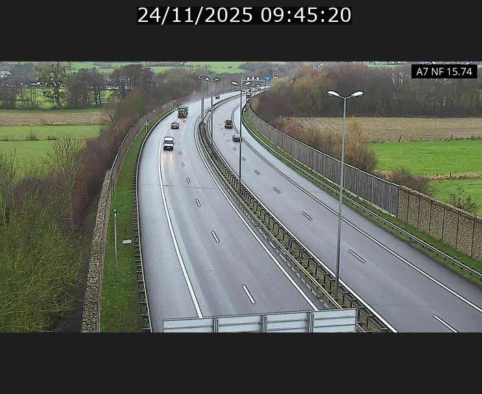 Caméra trafic Luxembourg - A7, Tunnel Mersch, entrée nord, direction Lorentzweiler