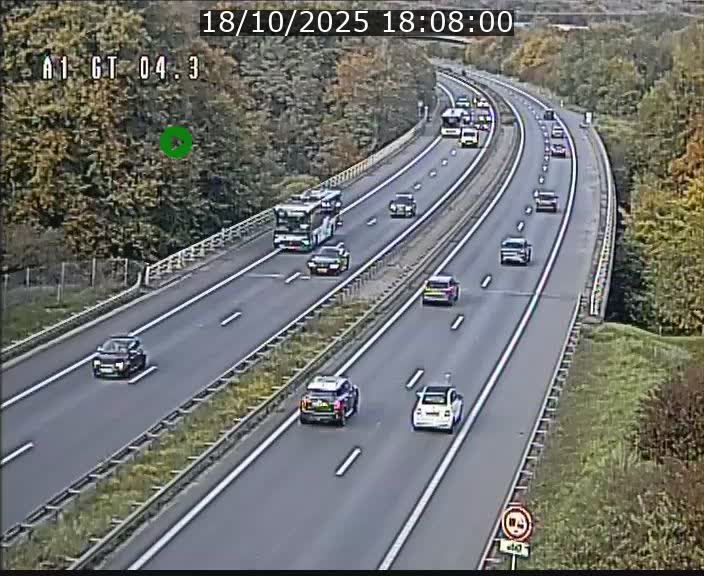 Traffic live webcam Luxembourg Itzig - A1 direction Sandweiler - BK 4.3