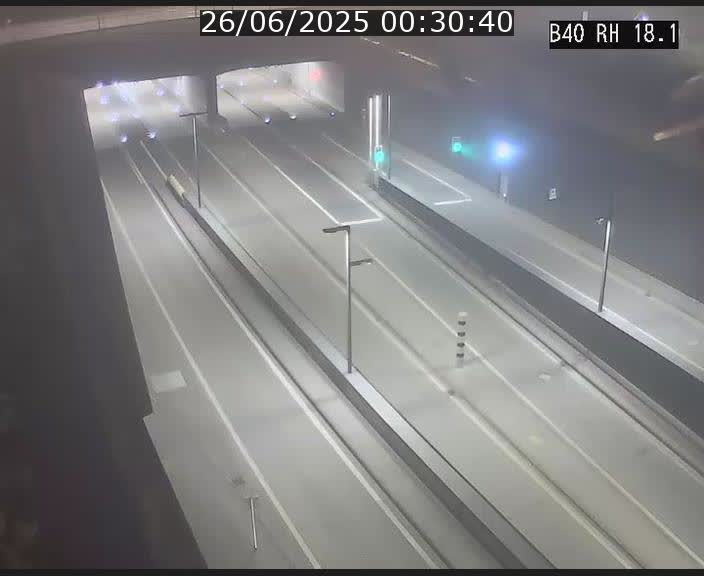 Webcam sur la route de contournement d'Esch-Belval avant le tunnel Central Gate au niveau de la porte de France et du radar fixe