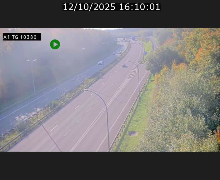 Traffic live webcam Luxembourg Senningerberg - A1 direction Luxembourg Kirchberg - BK 10.3