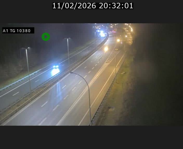 Traffic live webcam Luxembourg Senningerberg - A1 direction Luxembourg Kirchberg - BK 10.3