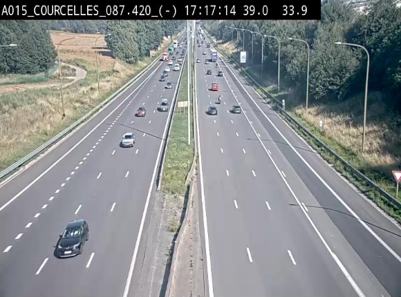 Webcam autoroute Belgique - Viesville - E42 direction Mons - BK 84.35