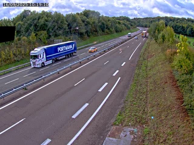Webcam sur la N19 à Lyoffans. Vue orientée vers Vesoul