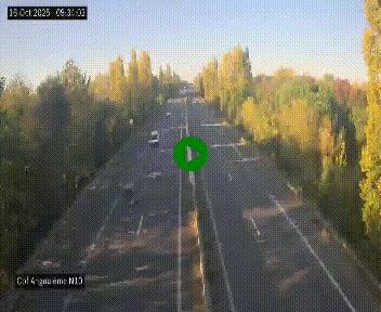 Webcam routière à la fin de la N10, en périphérique ouest d'Angouleme, proche de la jonction avec l'A10