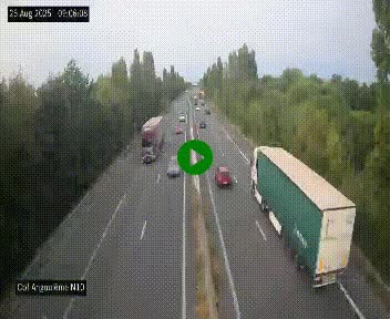 Webcam routière à la fin de la N10, en périphérique ouest d'Angouleme, proche de la jonction avec l'A10