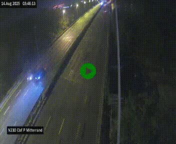 Webcam sur le périphérique de Bordeaux à l'est de la ville. Caméra située sur le Pont Mitterand sur la N230