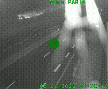 Caméra routière sur l'autoroute A20 à Saint-Hilaire-Bonneval, au sud de Limoges. Vue orientée vers Paris