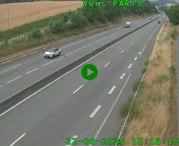 Caméra routière sur l'autoroute A20 à Saint-Hilaire-Bonneval, au sud de Limoges. Vue orientée vers Paris