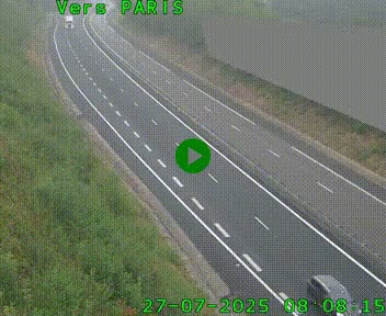 Caméra routière sur l'autoroute A20 à Saint-Pardoux-l'Ortigier, à la jonction avec l'A89. Vue orientée vers Paris