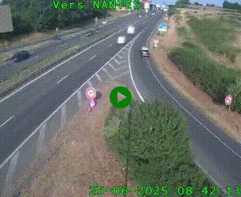 Webcam N147 au nord de Poitiers et à la jonction avec la A10