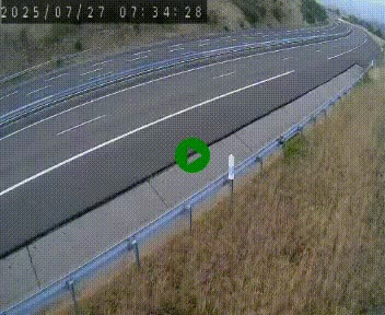 Caméra autoroutière France - A75, Engayresque, entre Millau et Séverac-le-Chateau, en direction de Montpellier