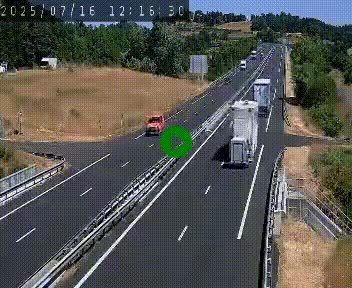 Caméra autoroutière France - A75, Coren, en direction de Montpellier